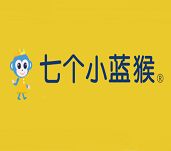 七个小蓝猴机器人教育品牌logo