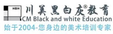 川美黑白灰美术教育品牌logo