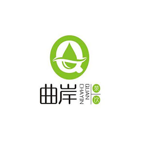 曲岸奶茶品牌logo