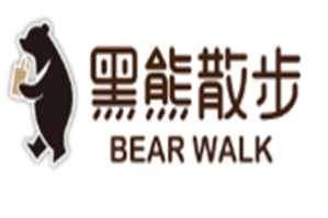 黑熊散步茶饮品牌logo