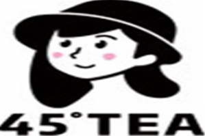 45°TEA茶饮品牌logo