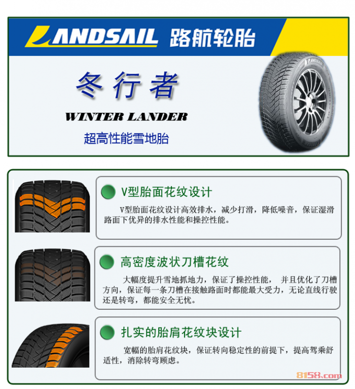 路航轮胎怎么样?路航轮胎冬行者WINTER LANDER超高性能雪地轿车轮胎