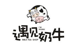 遇见奶牛奶茶品牌logo