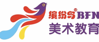 缤纷鸟少儿美术教育品牌logo