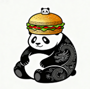 熊猫现手工中国堡品牌logo