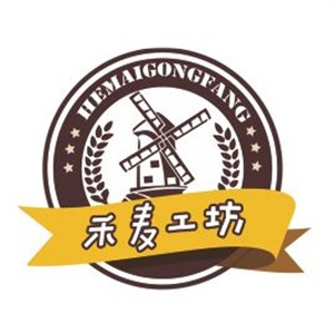 禾麦工坊现烤烘焙品牌logo