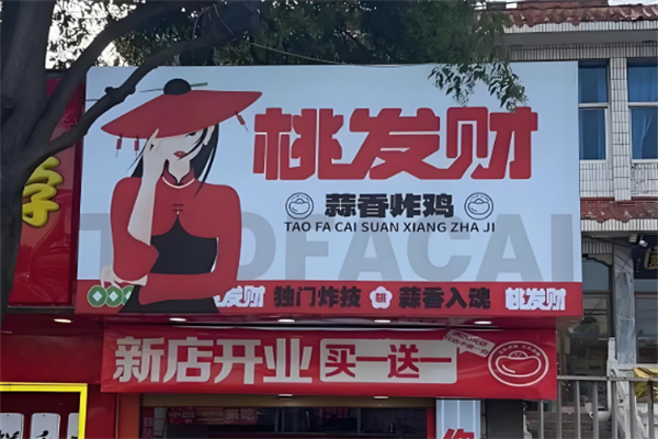 桃发财蒜香炸鸡