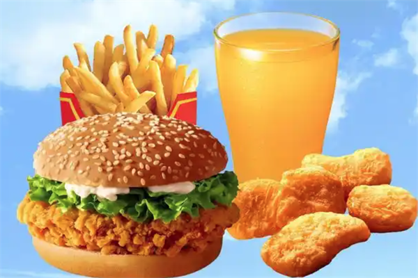 美特基炸鸡汉堡