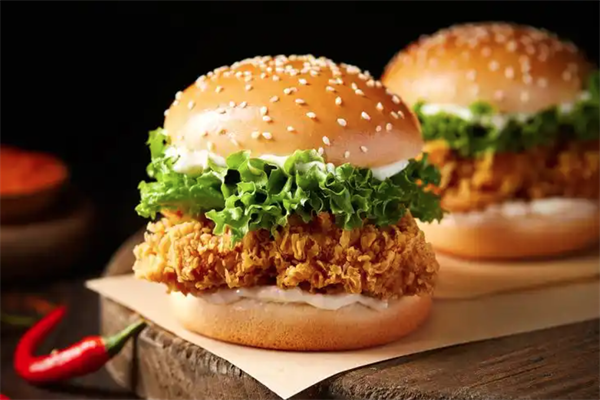 美特基炸鸡汉堡