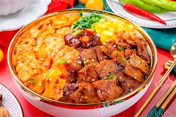 饭拌仙炙烤五花肉饭
