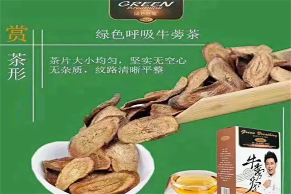 绿色呼吸牛蒡茶