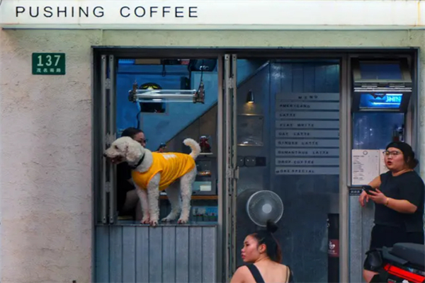 pushing coffee pushing coffee