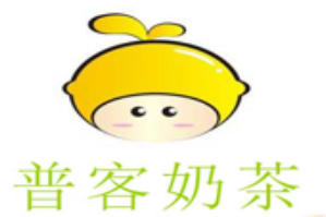普客奶茶品牌logo