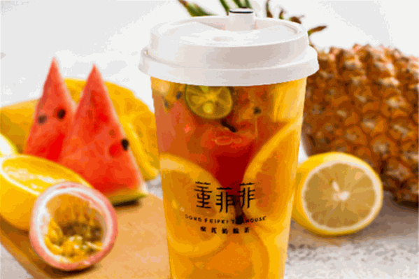 董菲菲榴莲奶盖茶