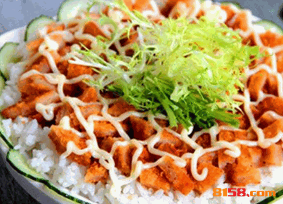 幸福的炸鸡沙拉饭加盟
